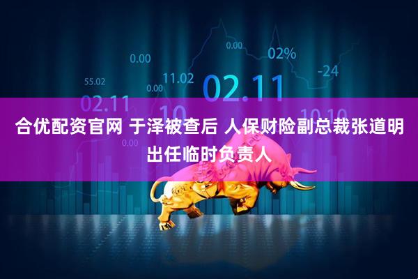 合优配资官网 于泽被查后 人保财险副总裁张道明出任临时负责人